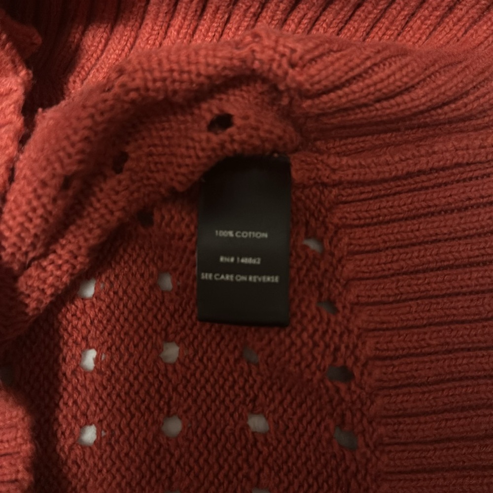 Torrid Cable V-Neck Boyfriend Cardigan Sweater Baked Apple Women's Size 1 (1X) - Picture 10 of 13